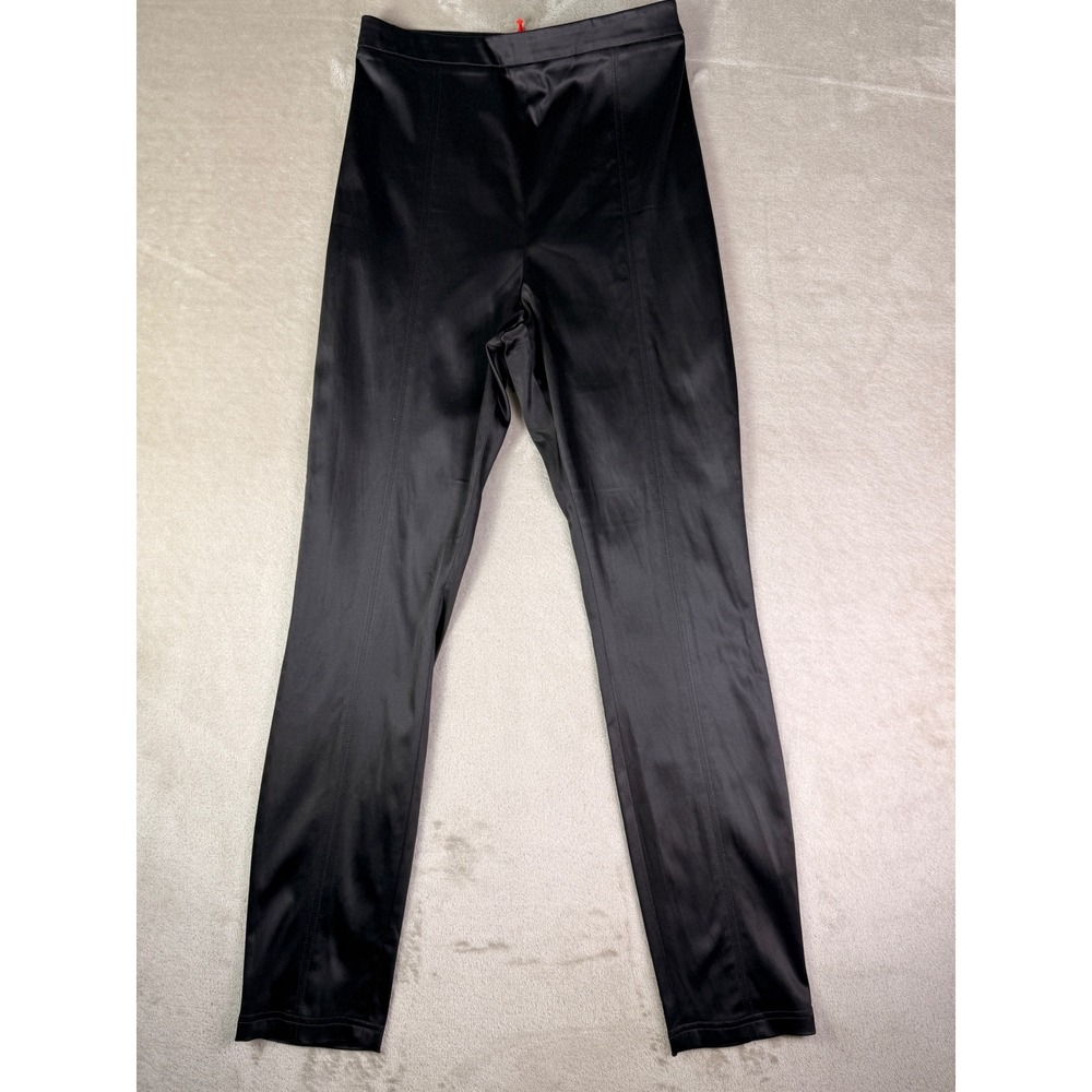 & Other Stories Womens Black Satin High Waisted‎ Slim Leg Trousers Size 4 Small